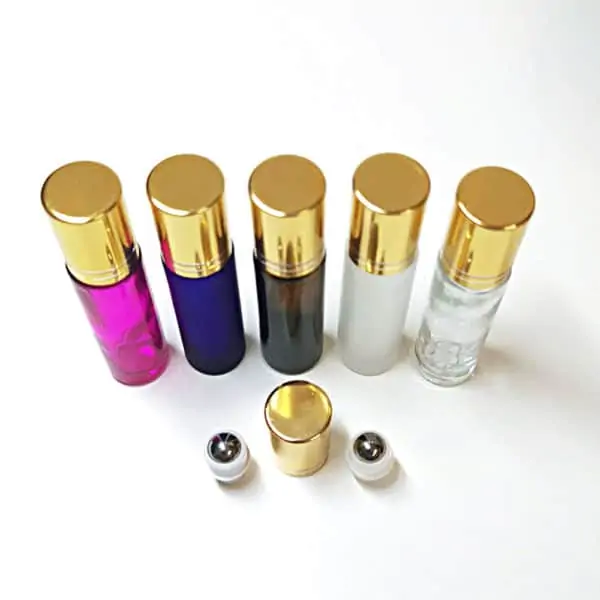 10 ml leeg Parfum rollerflesje dik glas metalen roller bal schroefdop