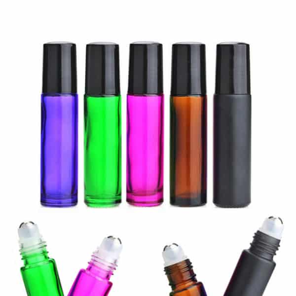 10ml gekleurde parfumrollers Essentiële olie rollerflesjes
