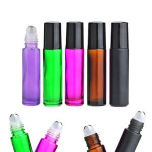 10ml gekleurde parfumrollers Essentiële olie rollerflesjes dik glas