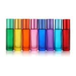 10ml roller flesjes regenboog Chakra kleuren parfumrollers dik glas