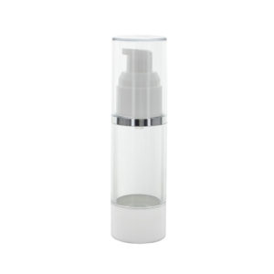 30ml airless dispenser transparant wit lotion pomp flesje