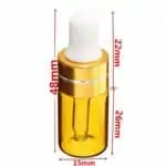 3ml druppel pipetflesjes essentiële olie amber glas