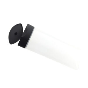 Lege knijptube transparant 45ml Flip top dop zwart