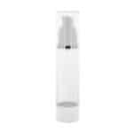 50ml airless dispenser transparant wit lotion pomp flesje