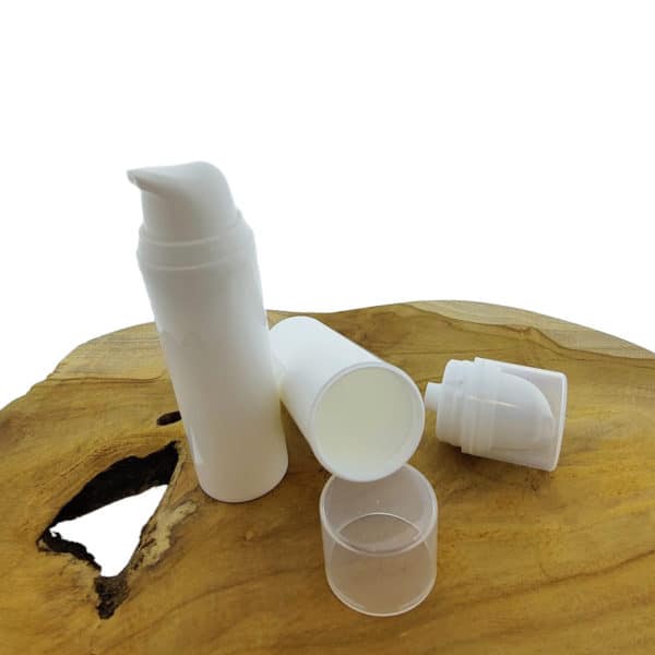50ml airless dispenser wit lotion gel crème pomp flesje