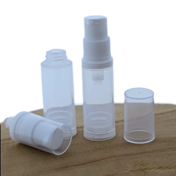 5ml airless dispenser transparant lotion pomp flesje