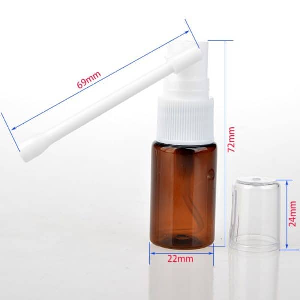 Lege neusverstuiver, plastic hervulbaar neusspray flesje met draaibare neusspraydop / neusspray verstuiver.