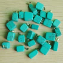 Natuurstenen ketting hanger turquoise getrommelde edelsteen