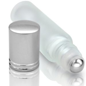 10 ml leeg Parfum flesje mat glas metalen roller bal schroefdop