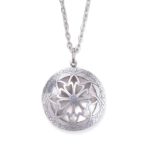 Antiek Zilveren Parfum ketting met medaillon