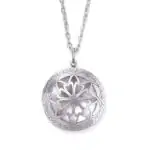 Antiek Zilveren Parfum ketting met medaillon