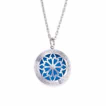 Parfum ketting antiek zilveren medaillon