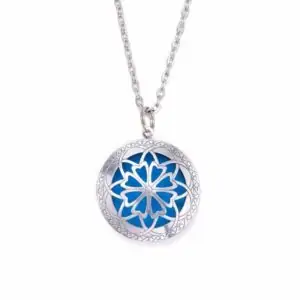 Parfum ketting antiek zilveren medaillon
