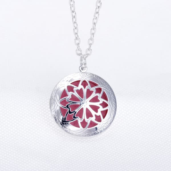 Parfum ketting zilveren medaillon