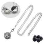 Parfum medaillon flower diffuser aroma ketting lavasteen