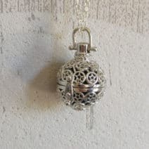 Parfum medaillon ster - diffuser aroma ketting lavasteen