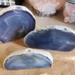 Agaat eindstuk 1 zijde gepolijst