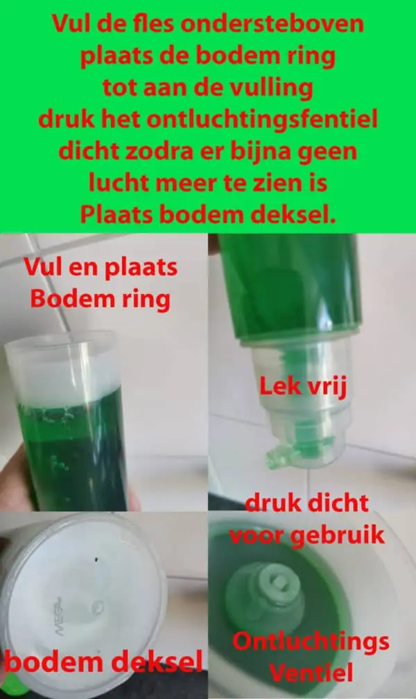 Airless Crème pomp fles bodemvulling uitleg