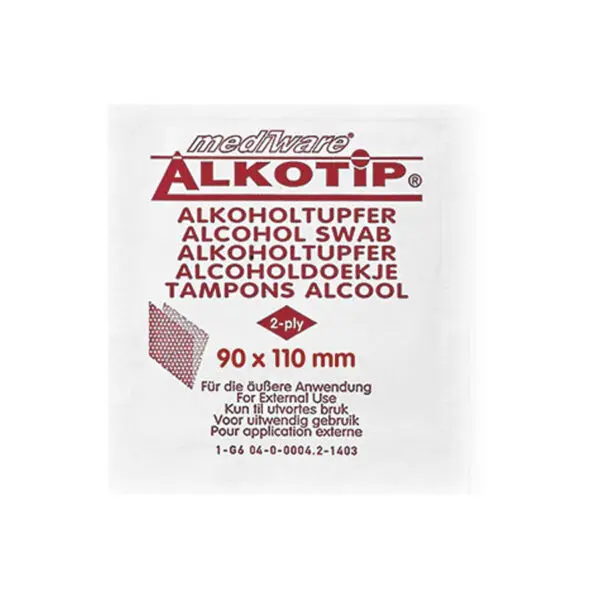 Alcoholdoekjes 90x110mm Alkotip