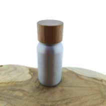 Aluminium Fles 50ml mat zilver bamboe schroefdop