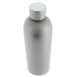 Aluminium fles mat zilver 500ml + aluminium schroefdop 28/410