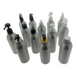 Aluminium sprayfles 500ml + serie sluitingen voor shampoo en cosmetische producten
