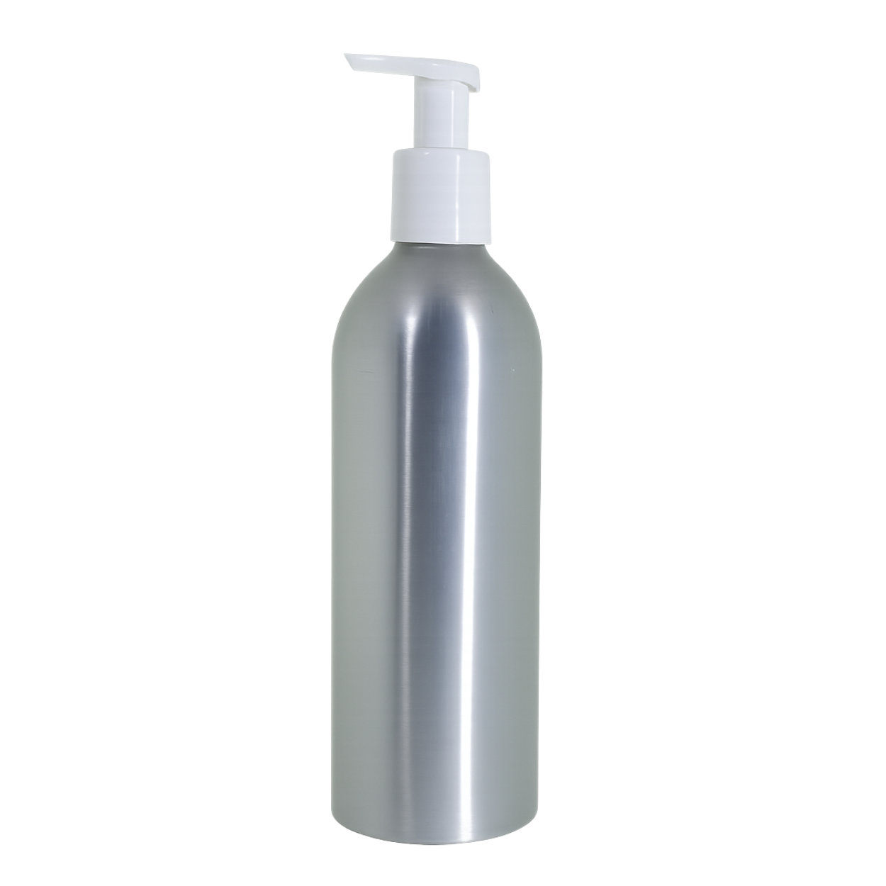 aluminium-foamer-fles-mat-zilver-500ml-witte-schuimpomp Mat zilveren aluminium foamer fles 500ml met witte schuimpomp dispenser voor foamzeep en schuimende vloeistoffen