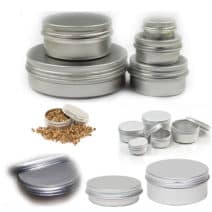 Aluminium potjes lege cosmetica crème zalf balsem verpakking blik