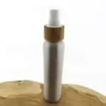 Aluminium Sprayfles 150ml mat zilver verstuiver spraydop bamboe wit
