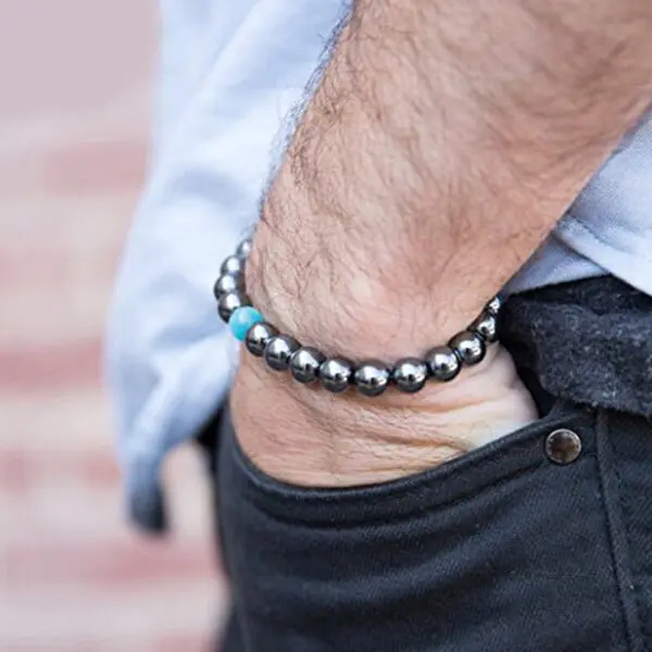 Armband hematiet kralen edelsteen natuursteen