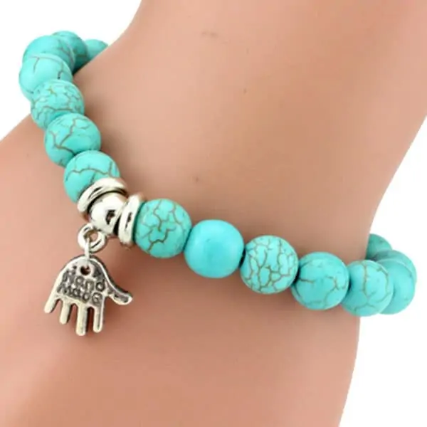 kralenarmband zilveren hanger handje