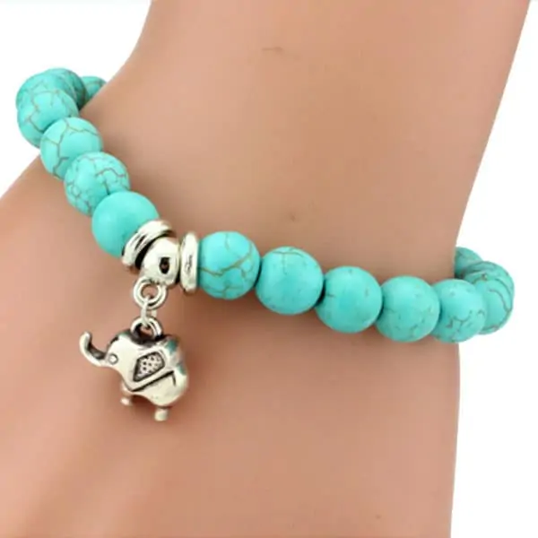 kralenarmband zilveren olifantje