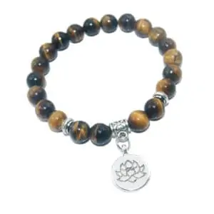 Armband Lotus Tijgeroog natuursteen