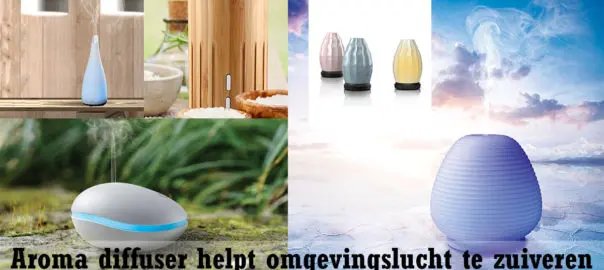 Aroma diffuser helpt omgevingslucht te zuiveren