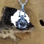 Aroma ketting petal parfum medaillon lavasteen