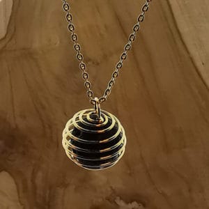 Aroma ketting Spiraal hanger goud Lavasteen Essentiële oliën