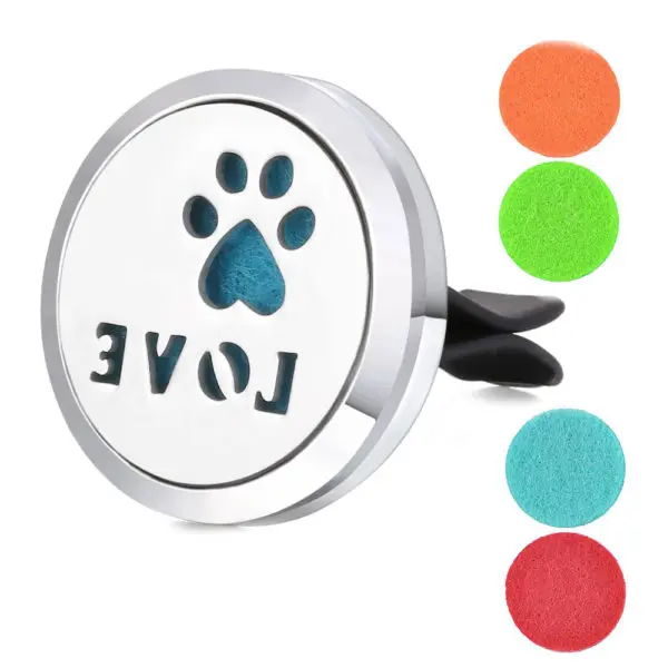 Auto Geur Medaillon Dieren Liefde, ventilatie diffuser Clip essentiële oliën