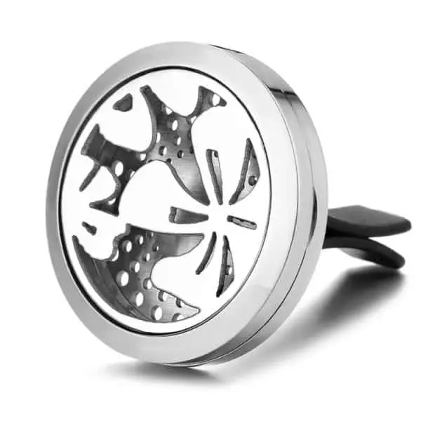 Auto Geur Medaillon Klavertje vier, ventilatie diffuser Clip essentiële oliën + pads