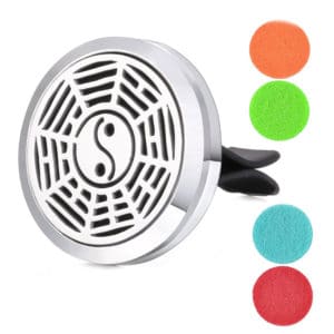 Auto Geur Medaillon yin yang, ventilatie diffuser Clip essentiële oliën