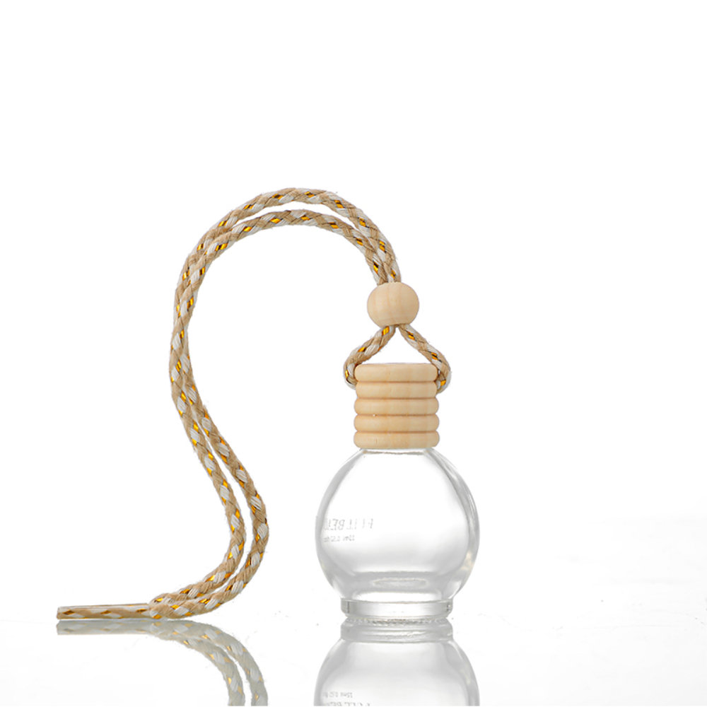 autoparfum-flesje-druppel-glas-8ml-houten-dop-diffuser-hanger Glazen autoparfum flesje druppel model 8ml met houten dop en luxe hangkoord diffuser voor essentiële olie en aromatherapie