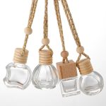 Parfum flesje glas houten dop diffuser hanger