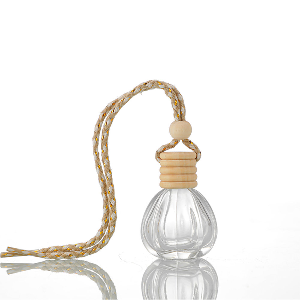autoparfum-flesje-pompoen-glas-8ml-houten-dop-diffuser-hanger Glazen autoparfum flesje pompoen model 8ml met houten dop en luxe hangkoord diffuser voor essentiële olie en aromatherapie