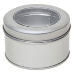 Blikken doosje, pot rond + venster deksel, aluminium verpakkingen