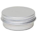 Blikken potjes rond 10 ml. schroefdeksel aluminium verpakkingen