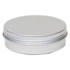 Blikken potjes rond 125 ml. schroefdeksel aluminium verpakkingen