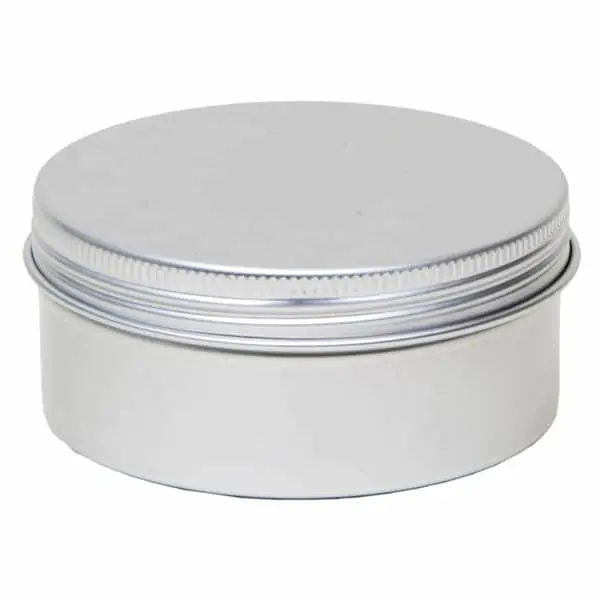 Blikken potjes rond 180 ml. schroefdeksel aluminium verpakkingen
