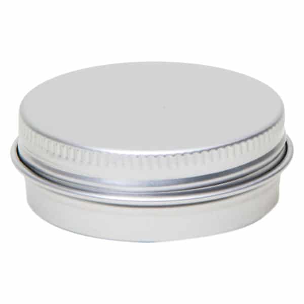 Blikken potjes rond 30 ml. schroefdeksel aluminium verpakkingen