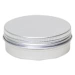 Blikken potjes rond 60 ml. schroefdeksel aluminium verpakkingen