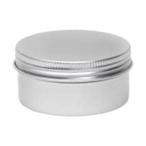 Blikken potjes rond 80 ml. schroefdeksel aluminium verpakkingen