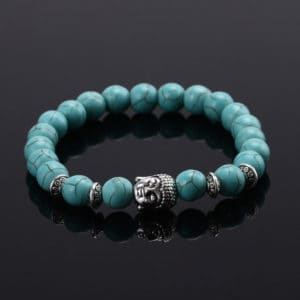 Boeddha kralen armband turquoise crystal natuurstenen